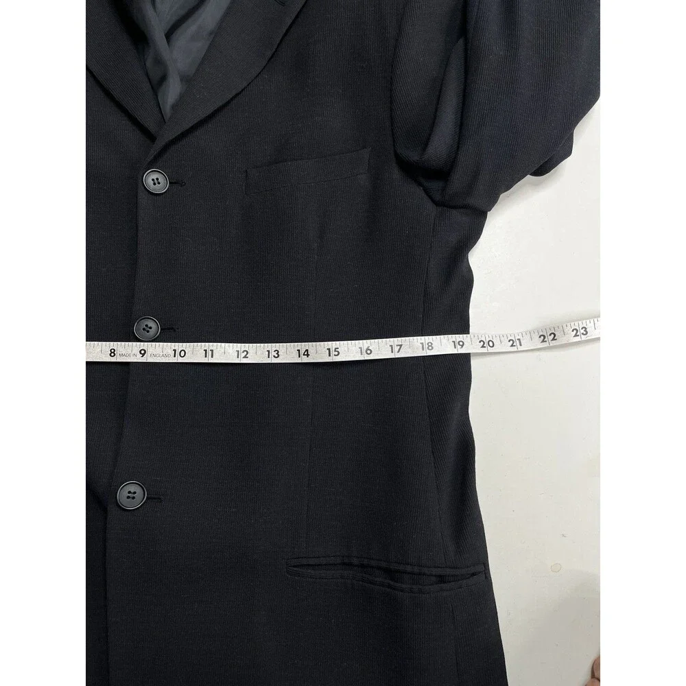 EMPORIO ARMANI Sport Coat Men 42R Black Textured Soft Stretch Tech Fabric Blazer